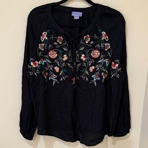 Laura Scott Top women’s blouse Summer shirt Boho top Casual blouse women’s Large